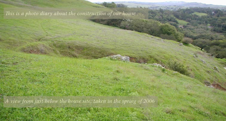 photo of hill below house site